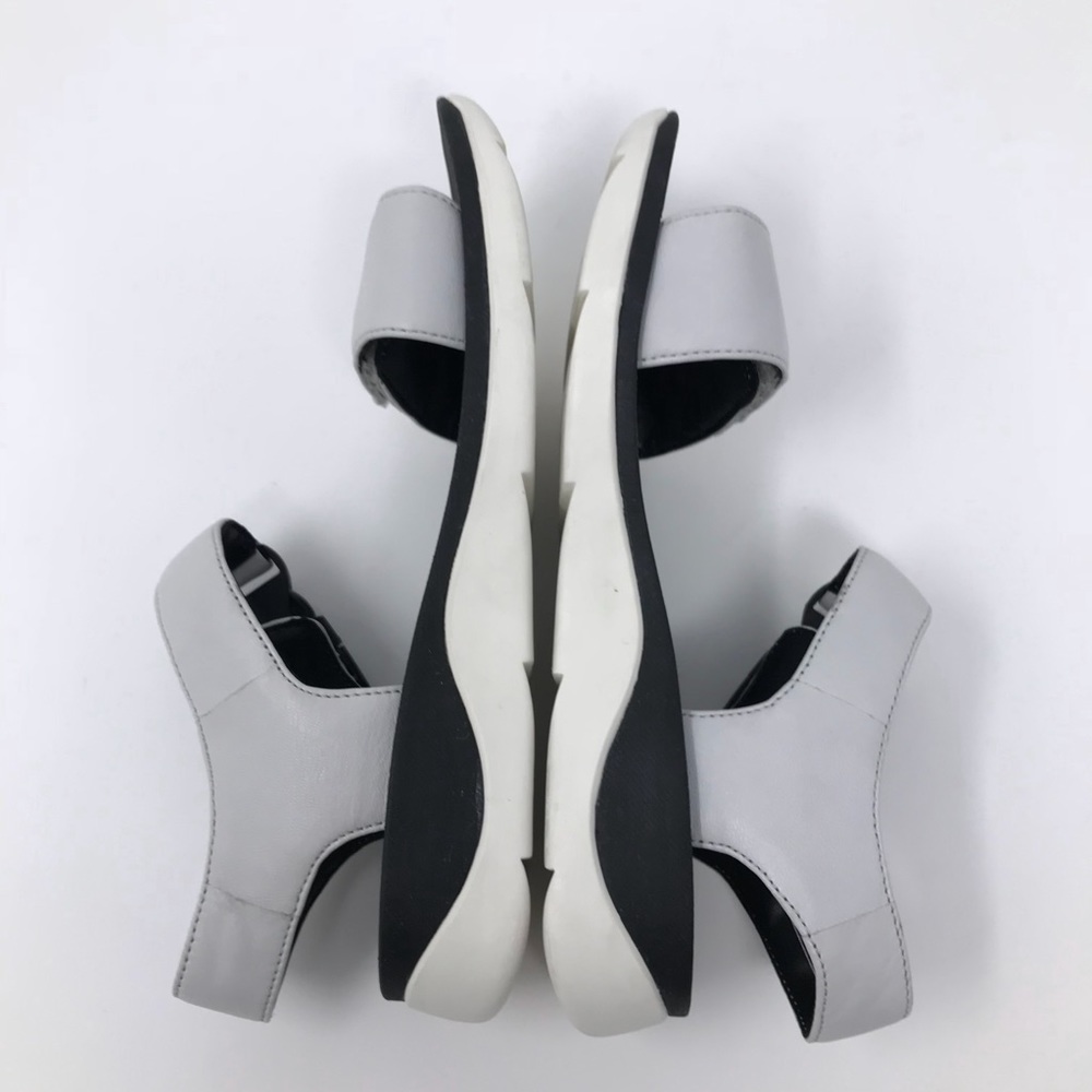 Clark’s ankle strap sandals gray black open toe - Picture 4 of 7